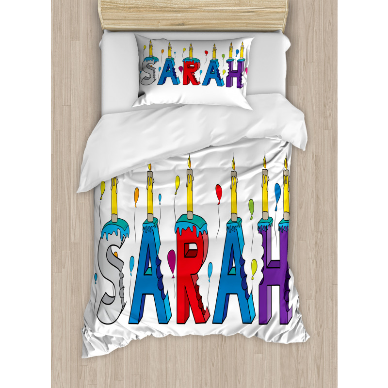 Birthday Girl Name Design Duvet Cover Set