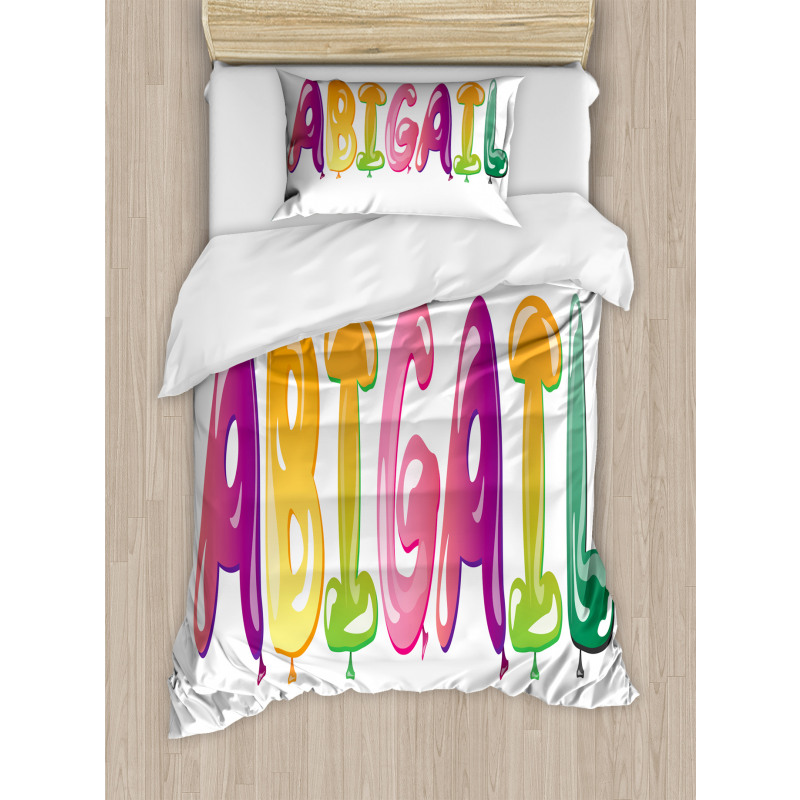 Father's Joy Girl Name Duvet Cover Set