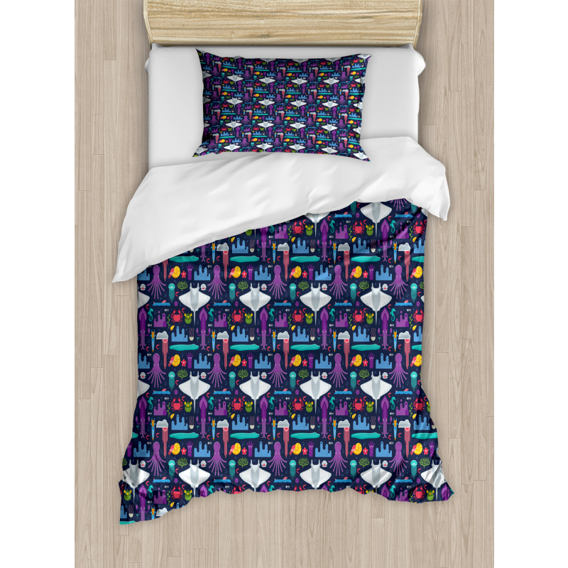 Exotic Aquatic Cartoon Duvet Cover Set