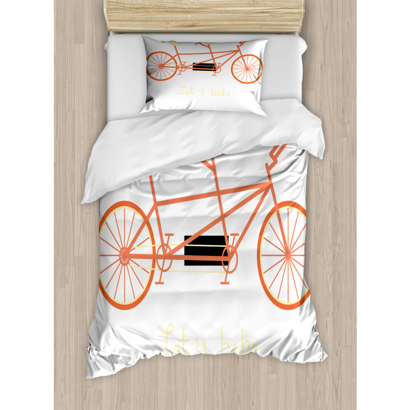 Lets Bike Retro Vehicle Duvet Cover Set