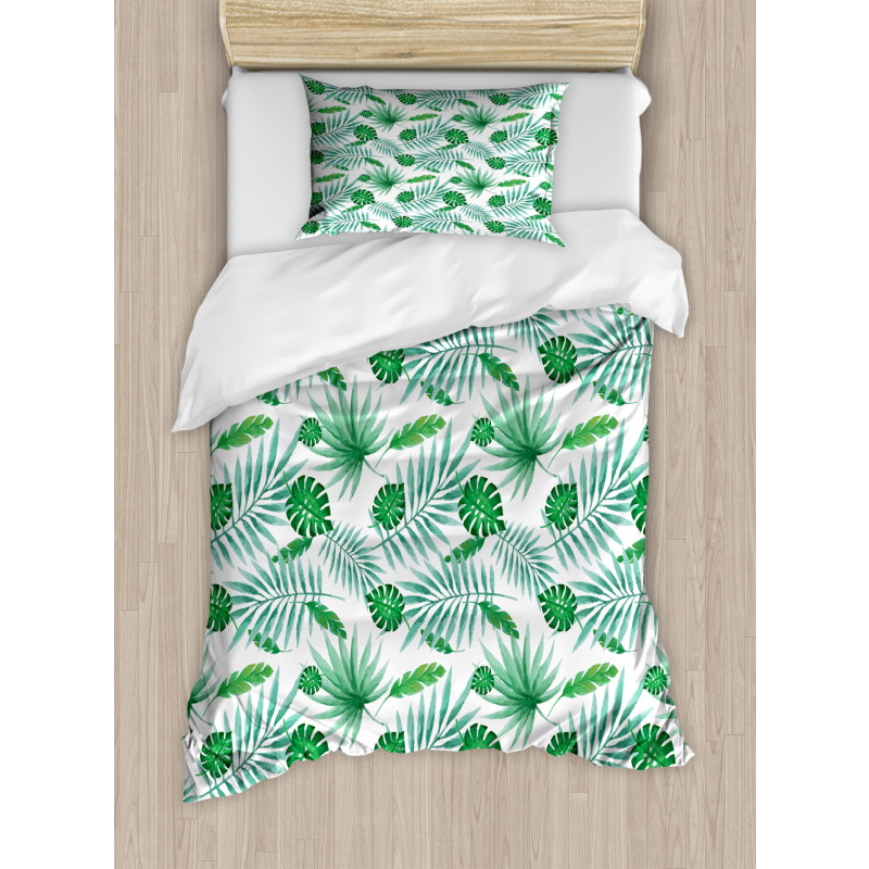 Watercolor Leafage Duvet Cover Set