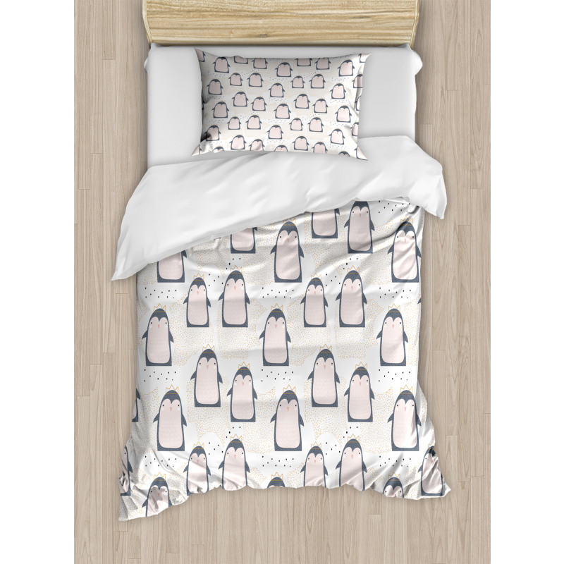 Doodle Antarctica Birds Duvet Cover Set