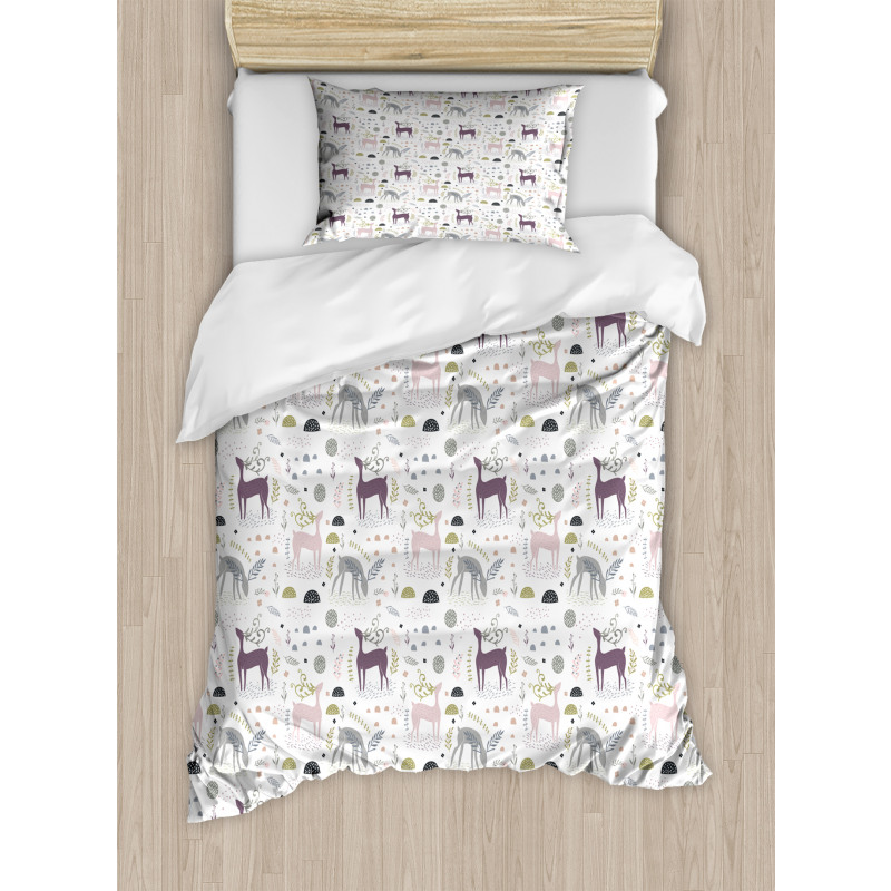 Woodland Deer Leaves Duvet Cover Set