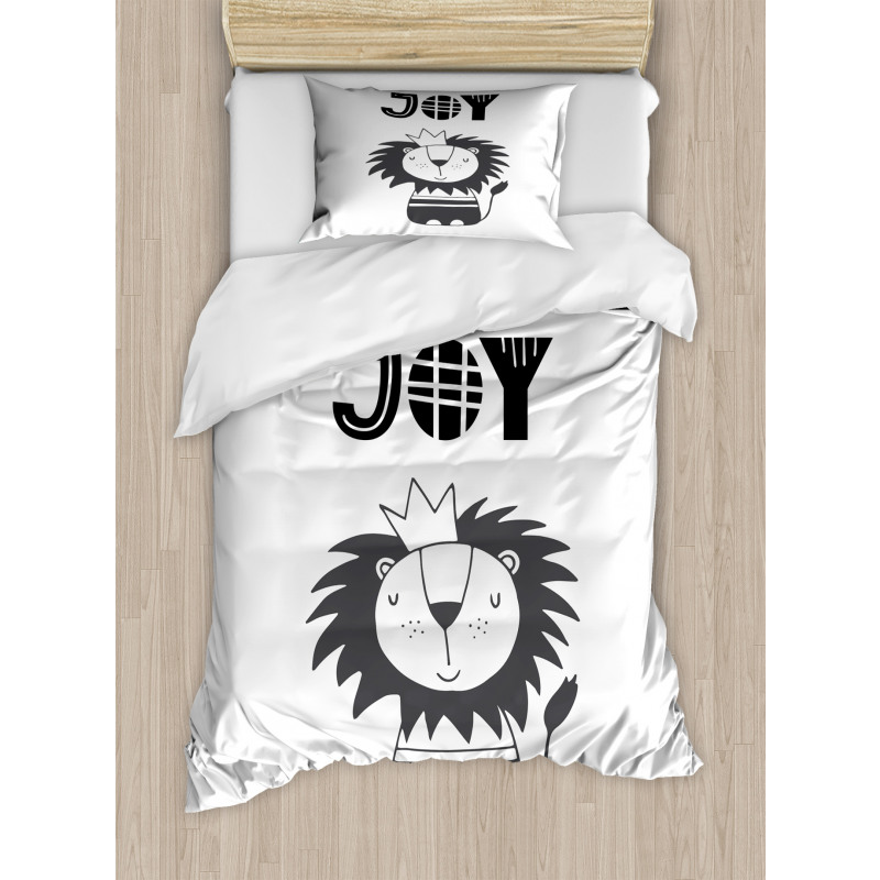 King of the Jungle Words Duvet Cover Set