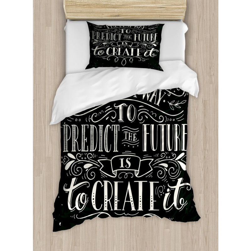 Grunge Hand Lettering Duvet Cover Set