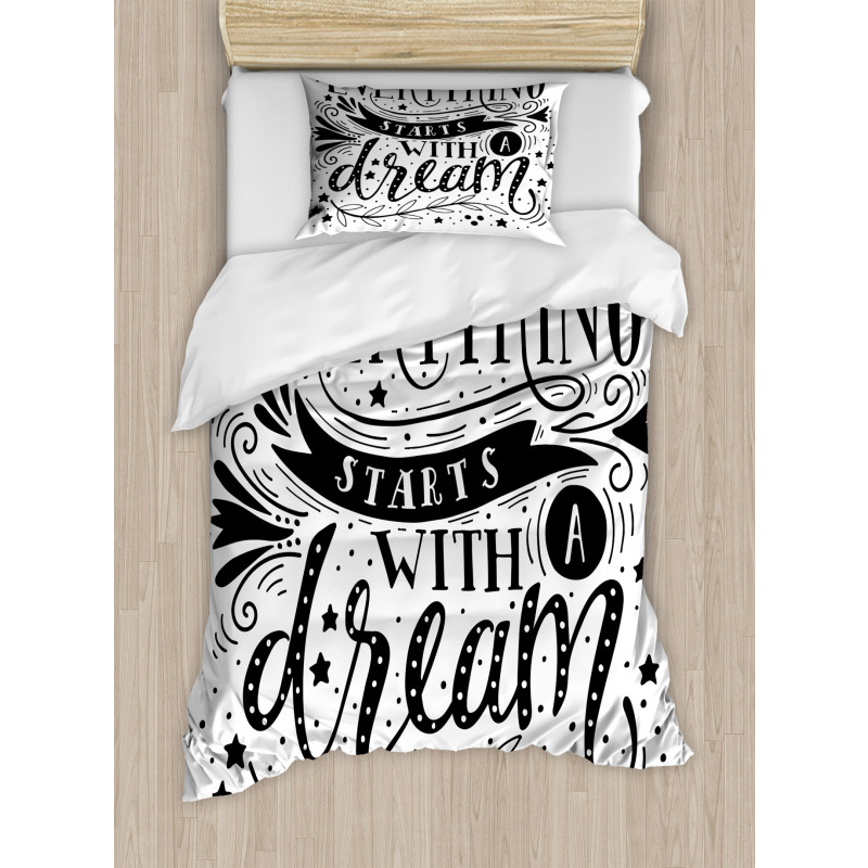 Dream Words Duvet Cover Set