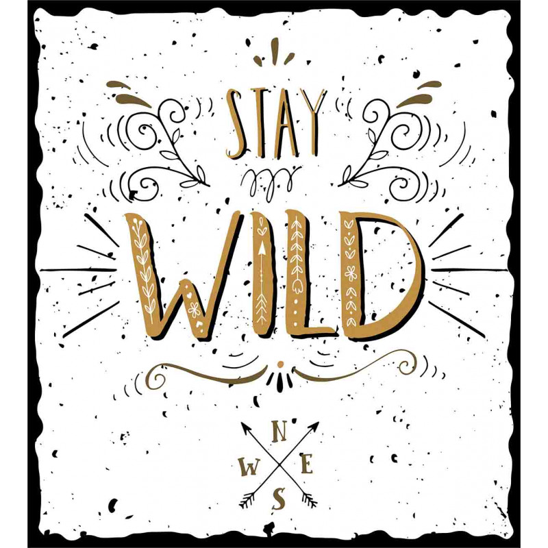 Stay Wild Hand Lettering Duvet Cover Set