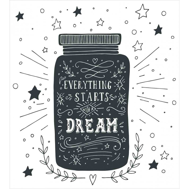 Saying on Jar with Stars Duvet Cover Set