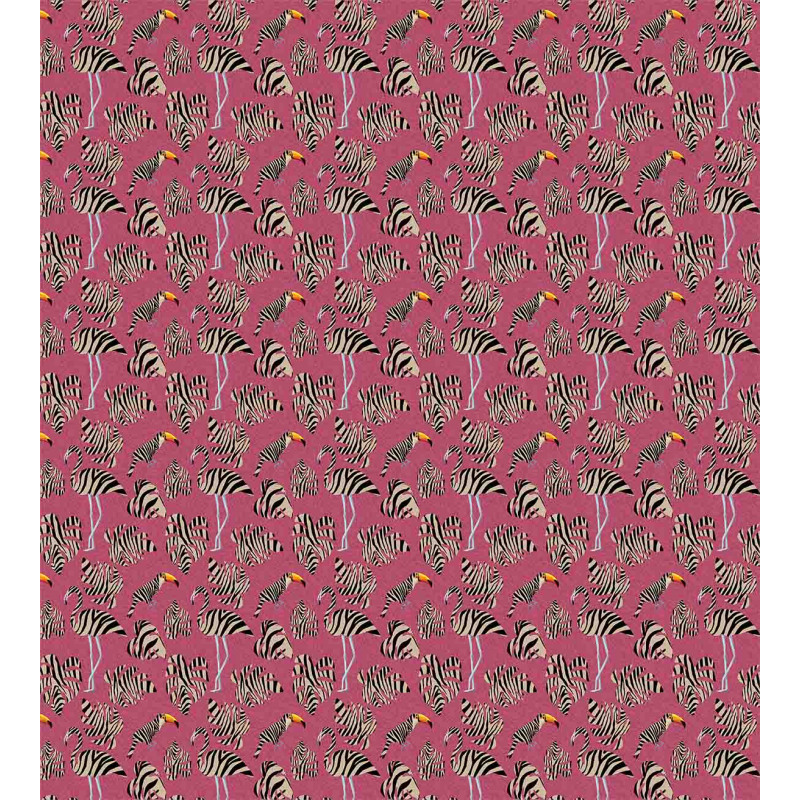 Flamingo Toucan Bird Duvet Cover Set