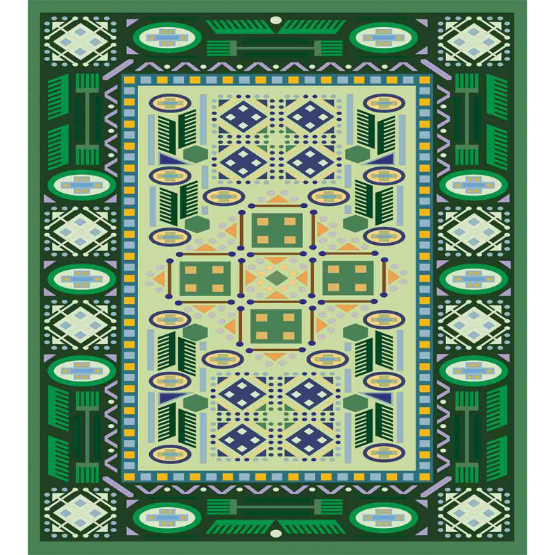 Oriental Shapes Pattern Duvet Cover Set