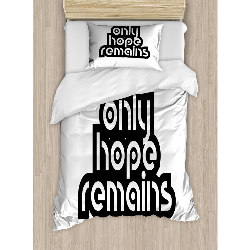 Motivational Retro Typography Duvet Cover Set