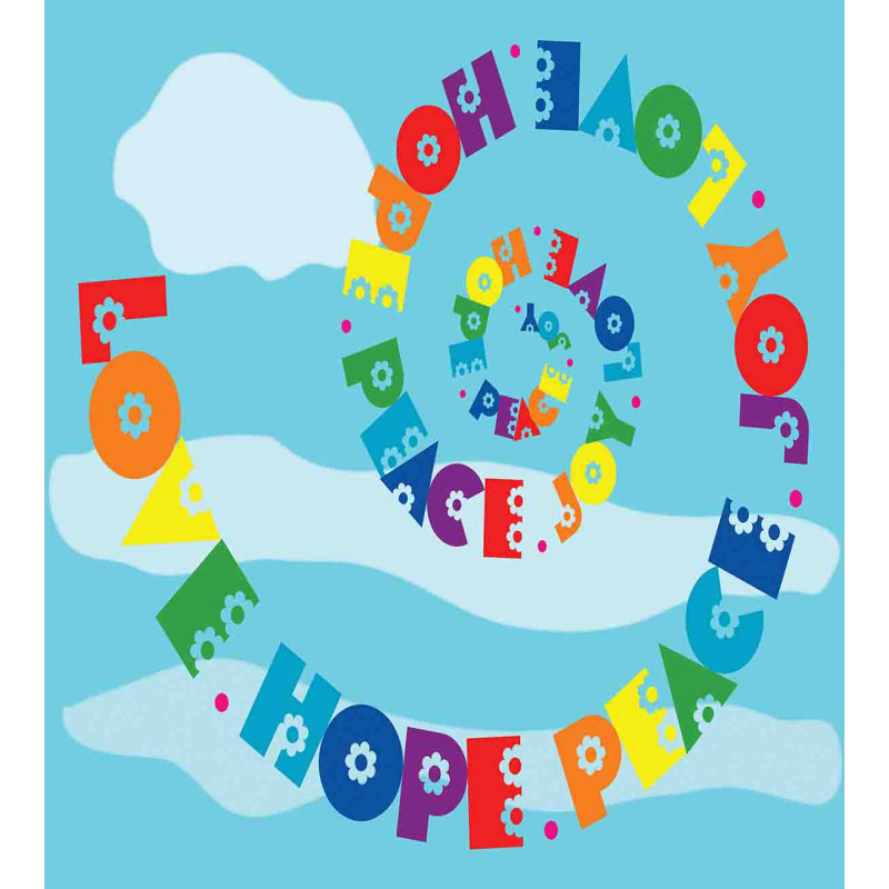 Love Hope Peace Joy Words Duvet Cover Set