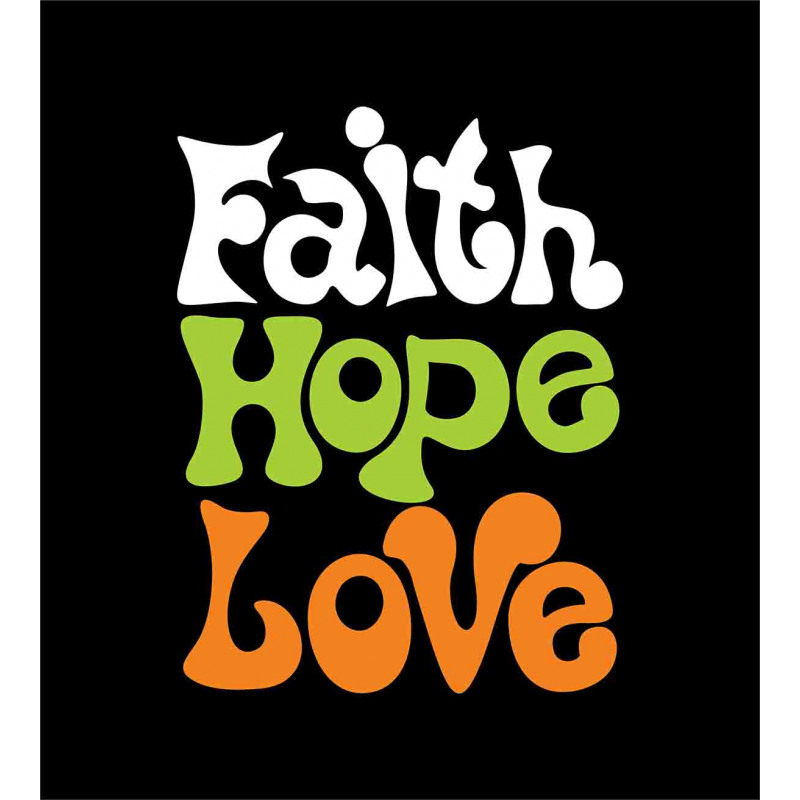Vintage Faith Love Words Duvet Cover Set