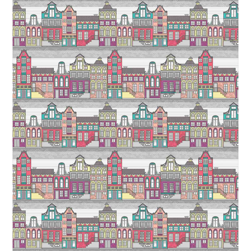 Amsterdam Sketch Houses Duvet Cover Set