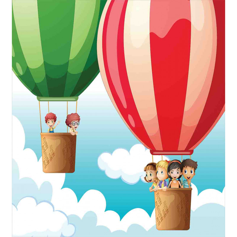 Children in Balloons Duvet Cover Set