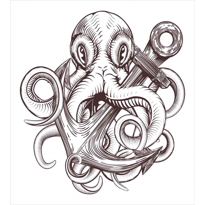 Octopus Tattoo Design Duvet Cover Set