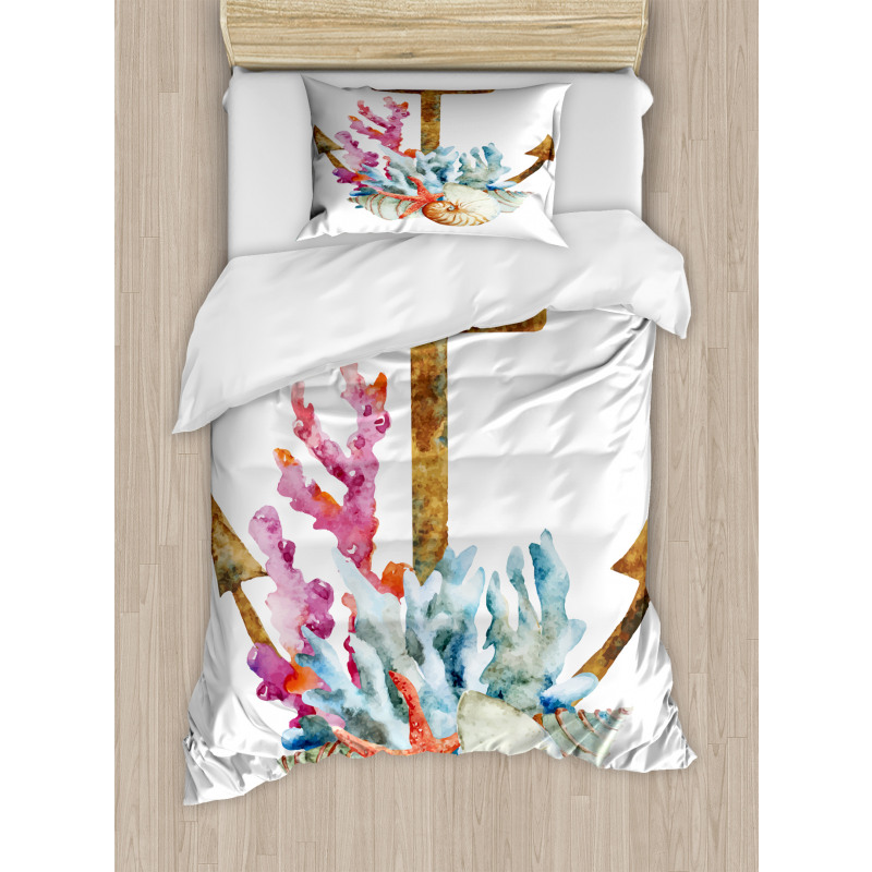 Watercolor Starfish Duvet Cover Set