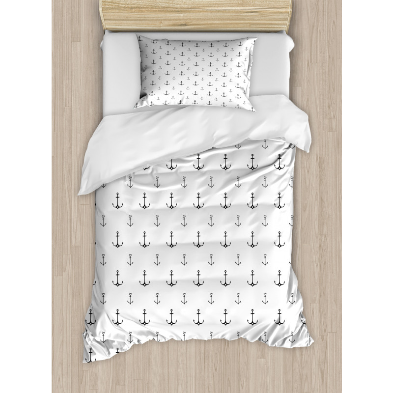 Hand Drawn Heart Motifs Duvet Cover Set