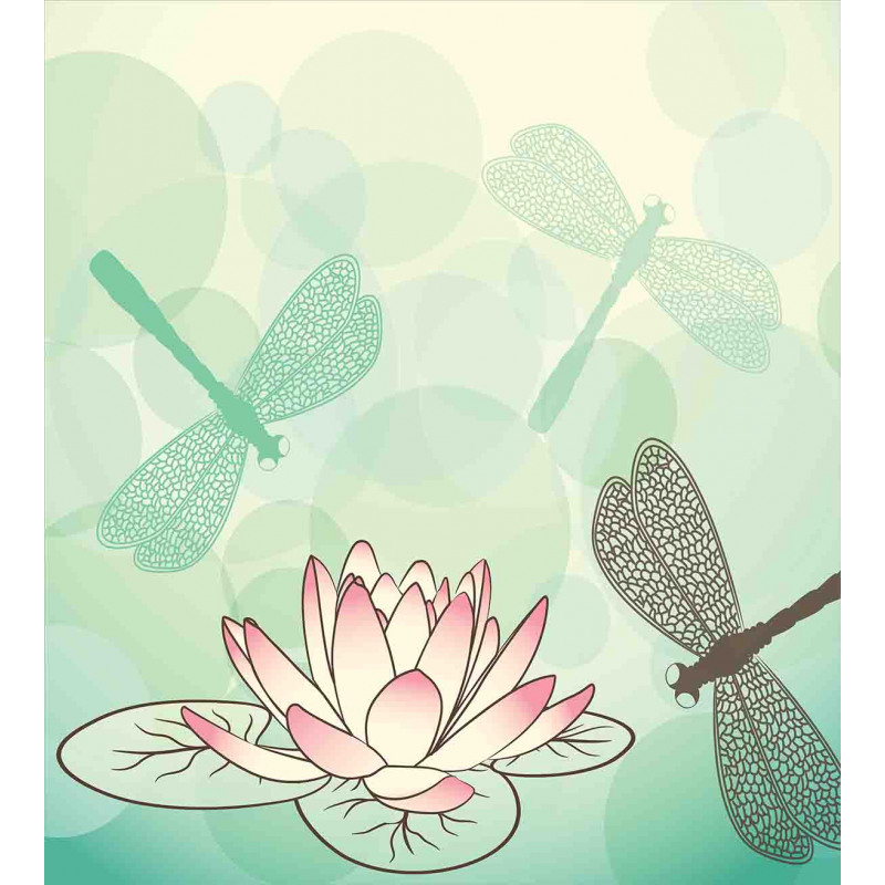 Exotic Lily Dragonflies Duvet Cover Set