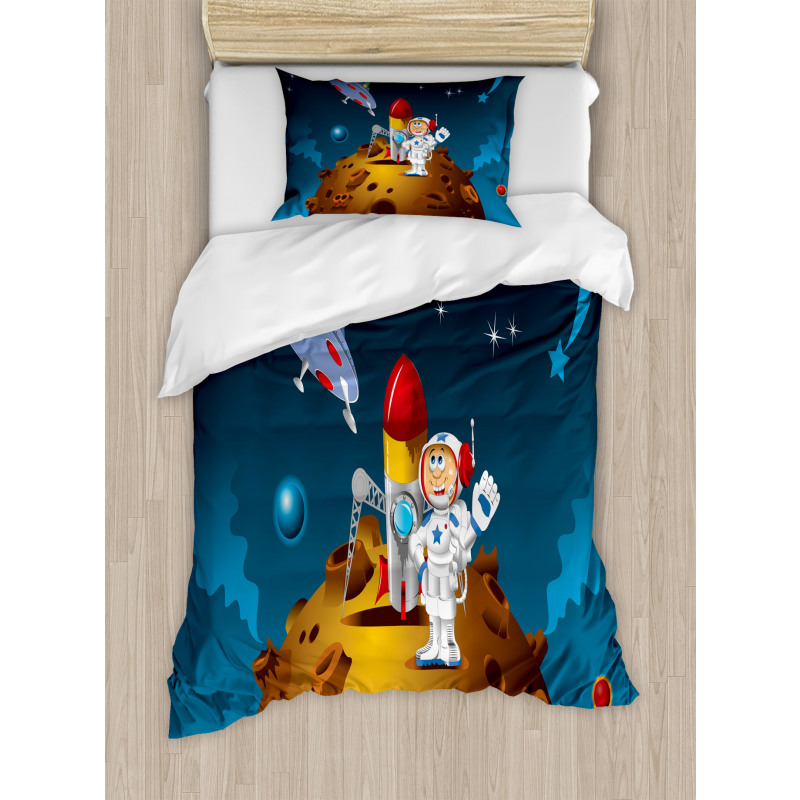 Human Alien Friends Duvet Cover Set