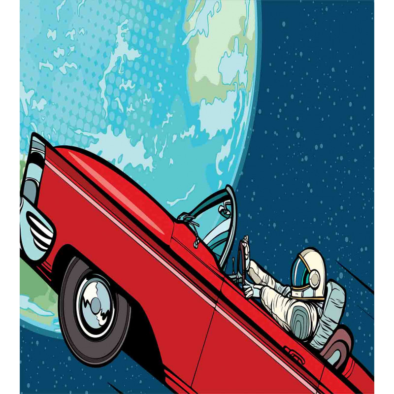 Cosmonaut in a Car Duvet Cover Set