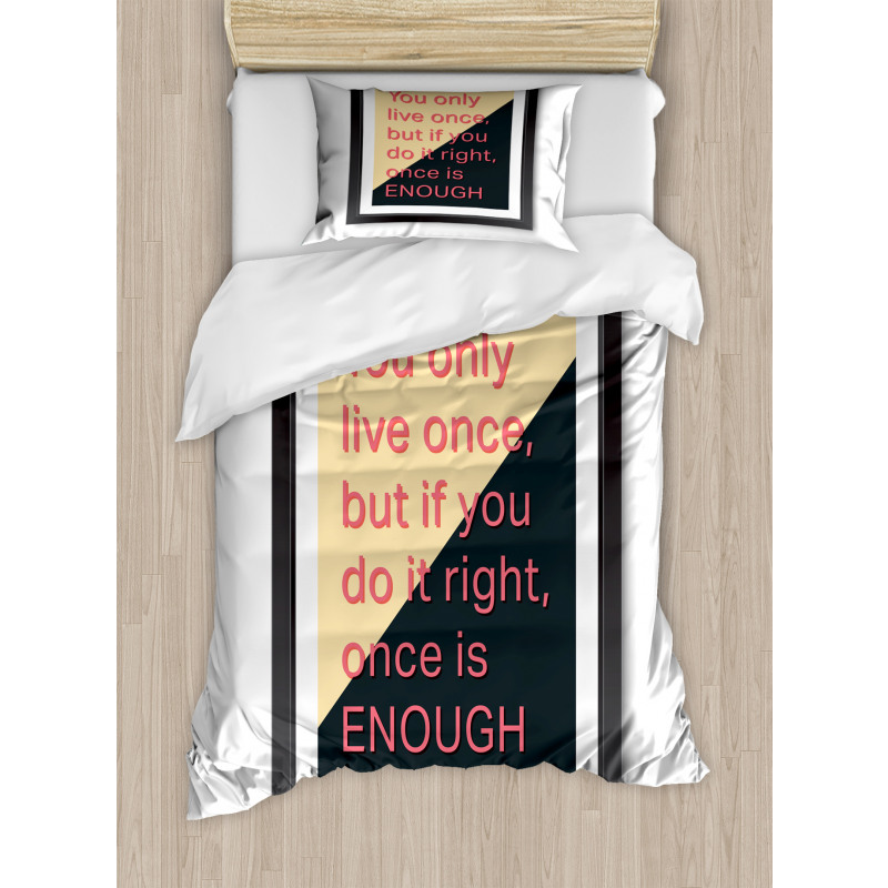 Motivational Poster Design Duvet Cover Set