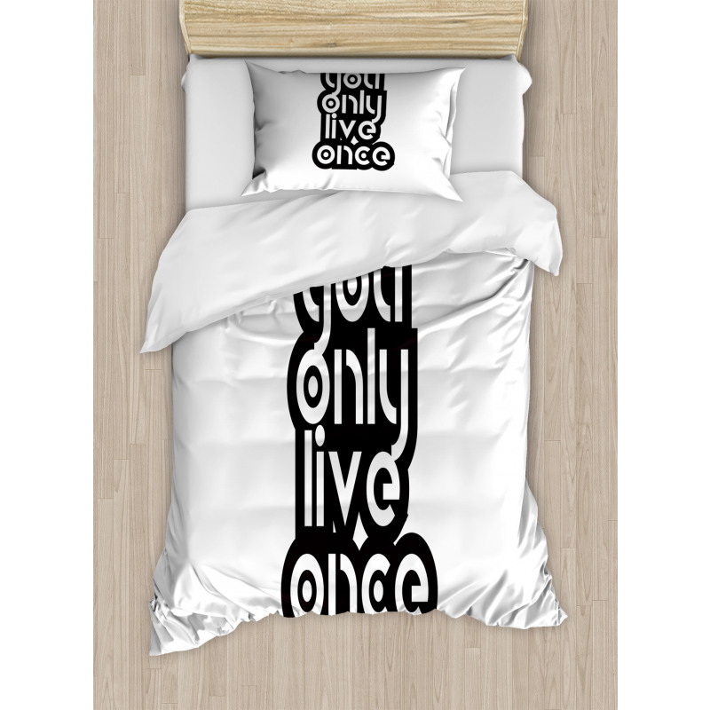 Modern Popular Phrase Duvet Cover Set