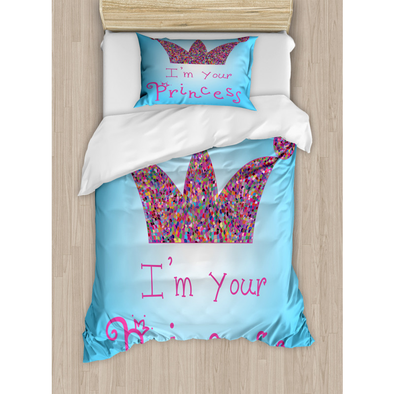 Mosaic Crown Tiara Duvet Cover Set