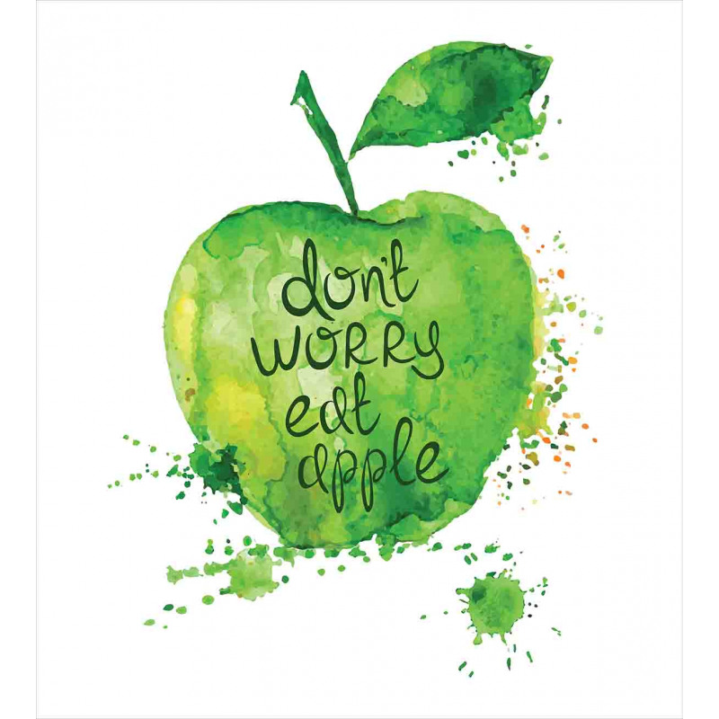 Dont Worry Eat Apple Duvet Cover Set