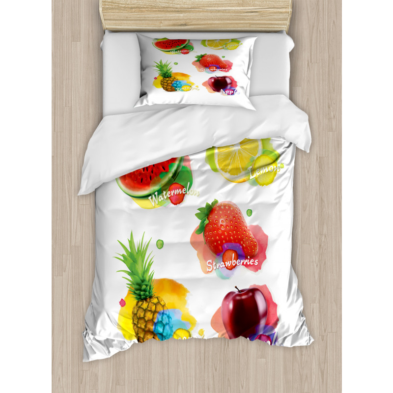 Colorful Summer Food Duvet Cover Set