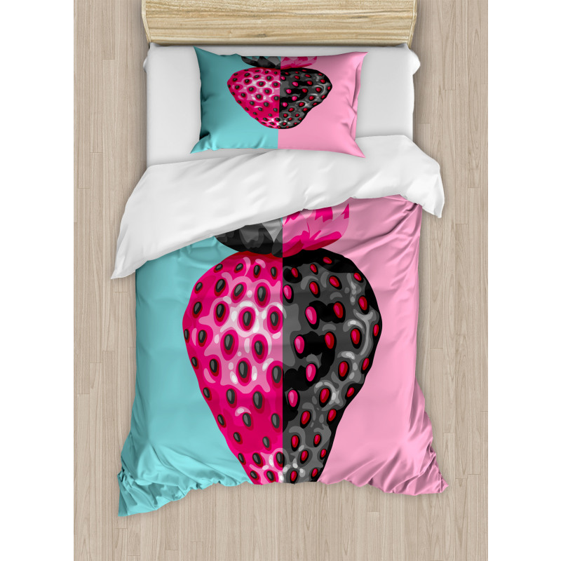 Abstract Strawberry Motif Duvet Cover Set