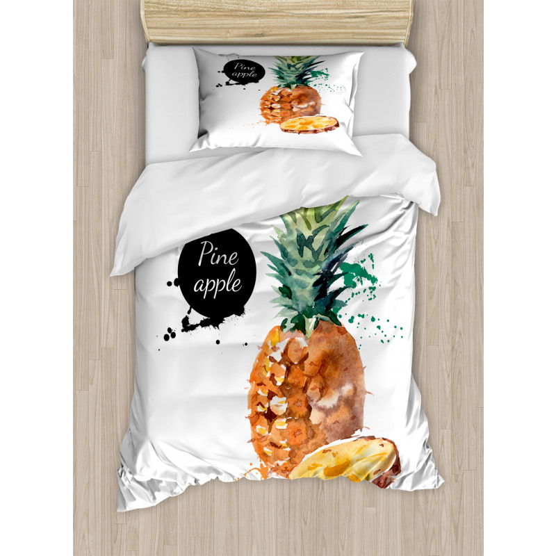 Sketch Hawaii Pineapple Duvet Cover Set