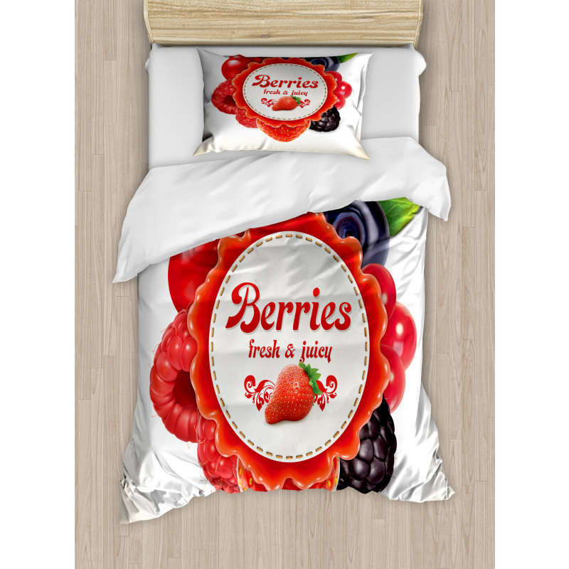Colorful Berry Pattern Duvet Cover Set