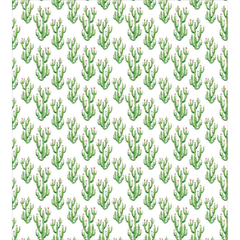 Watercolor Cactus Plant Duvet Cover Set