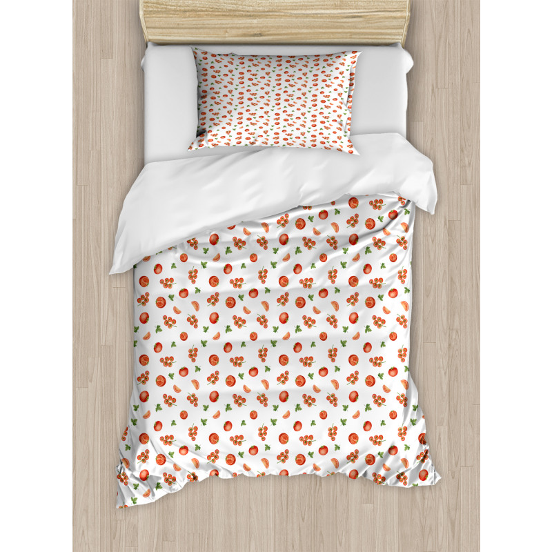 Cherry Tomato Parsley Duvet Cover Set