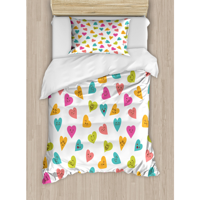 Smiley Heart Duvet Cover Set