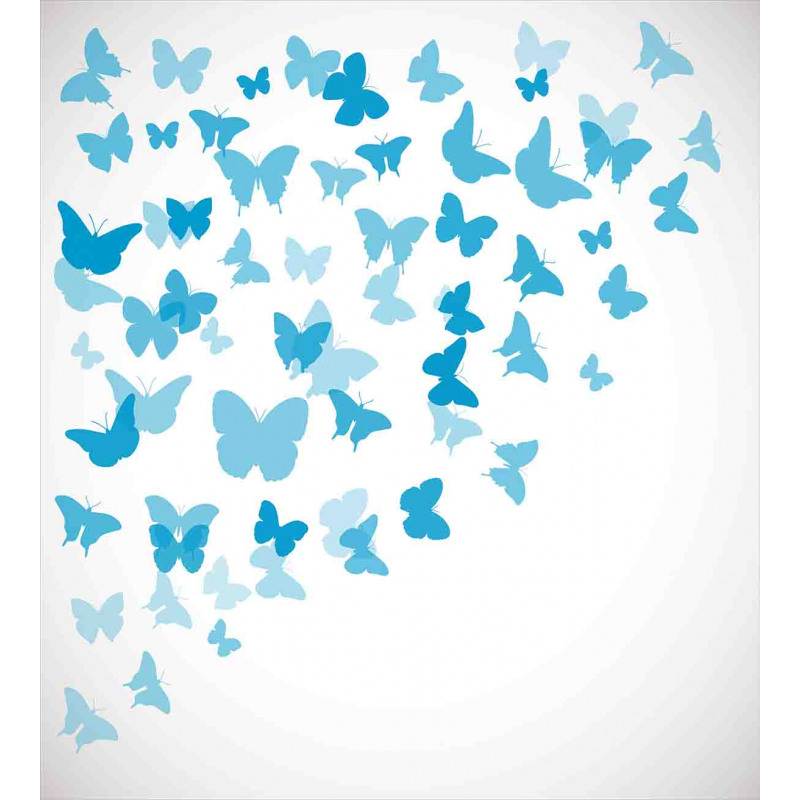 Butterfly Flock Duvet Cover Set