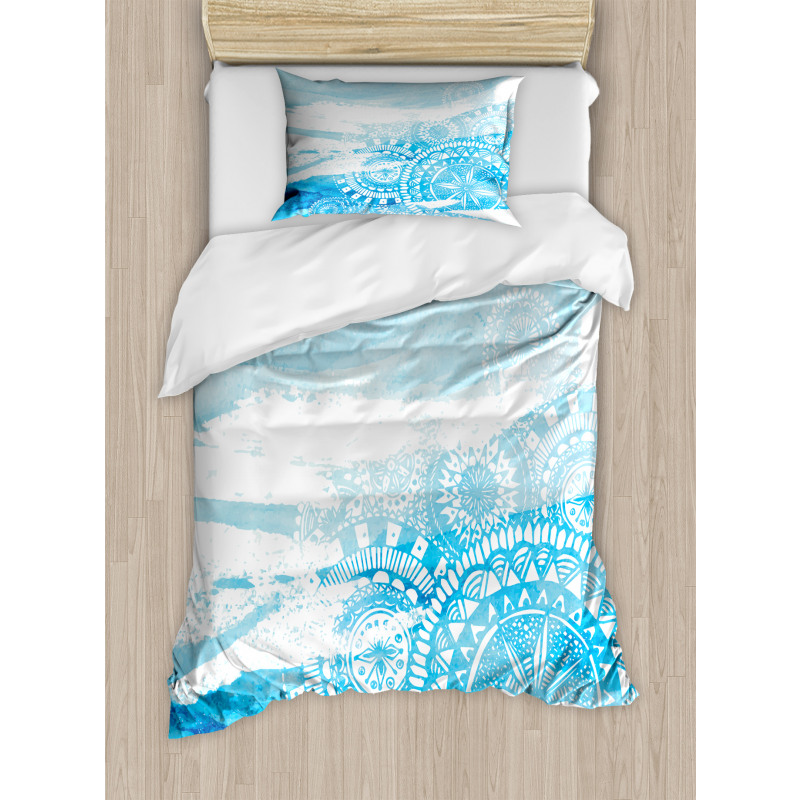 Brush Stroked Lace Duvet Cover Set