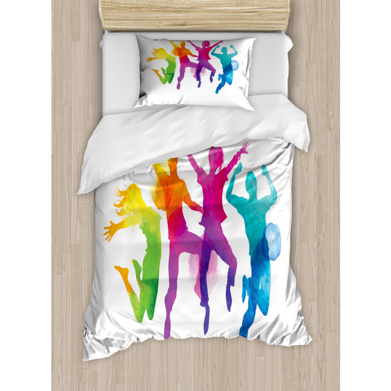 Rainbow Colored Teens Duvet Cover Set