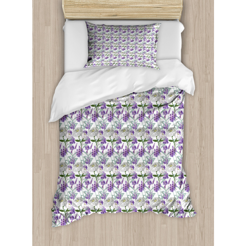 Lavender and Peony Duvet Cover Set