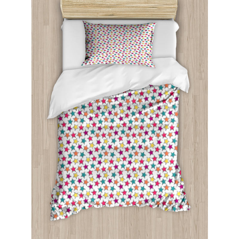 Graphic Stars Youth Duvet Cover Set
