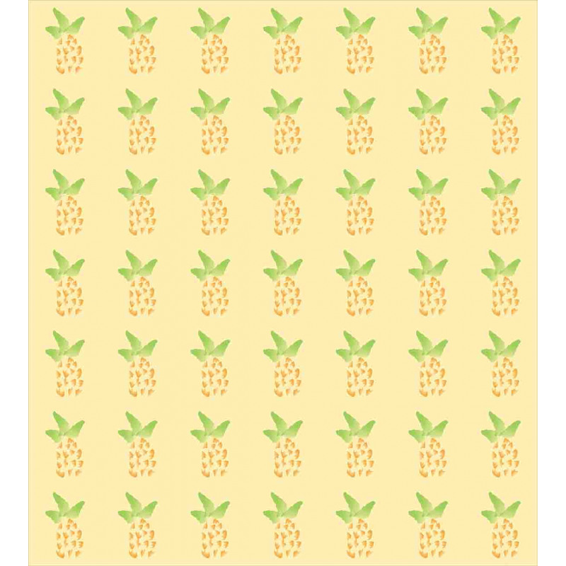 Watercolor Pineapple Duvet Cover Set