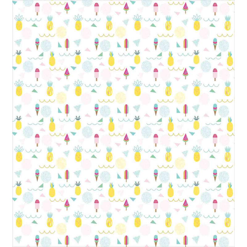 Ice Cream Pineapple Duvet Cover Set