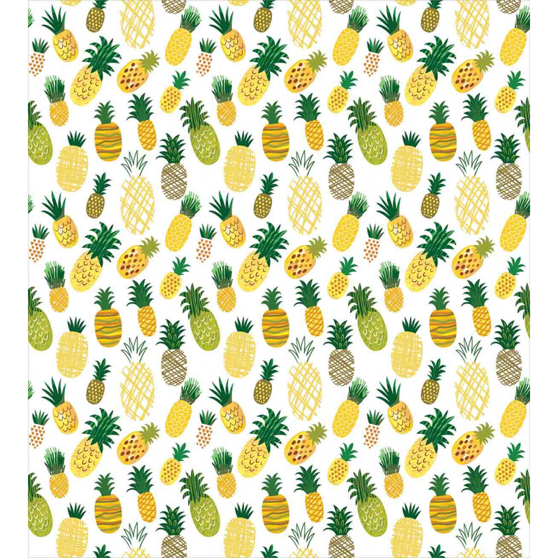 Cartoon Fruits Pineapples Duvet Cover Set