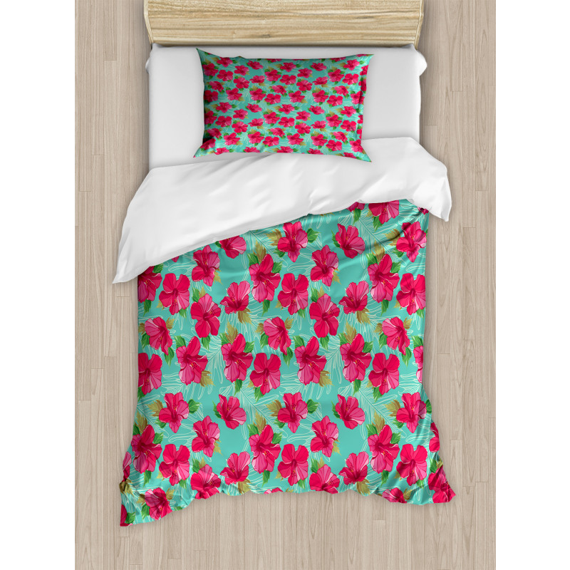 Botanical Hibiscus Duvet Cover Set