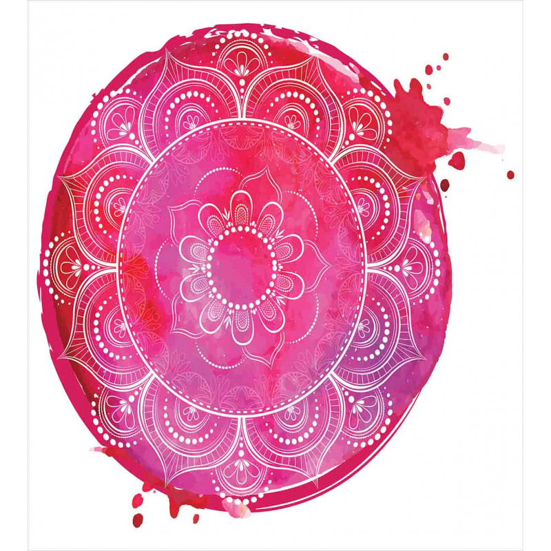 Pink Watercolor Mandala Duvet Cover Set