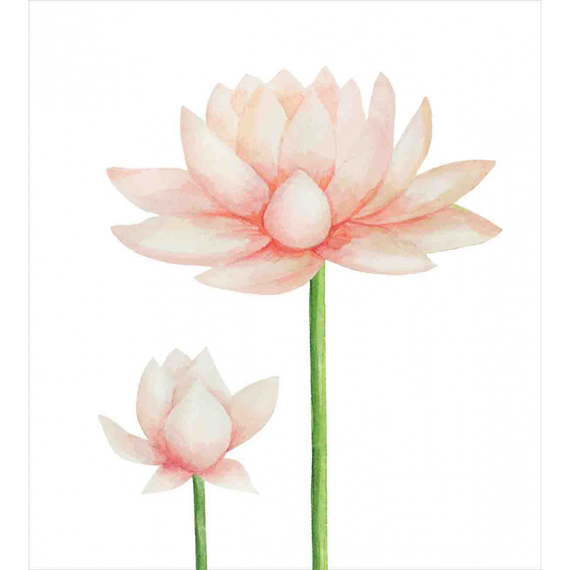 Pastel Blooming Lotus Duvet Cover Set