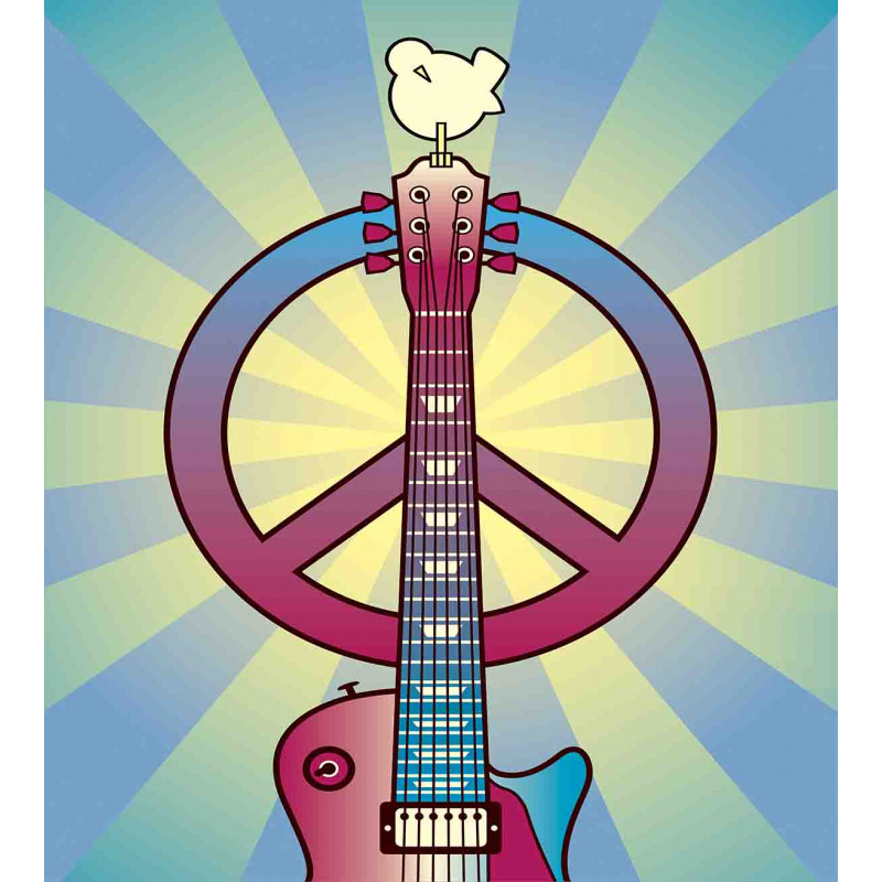 Woodstock Music Theme Duvet Cover Set