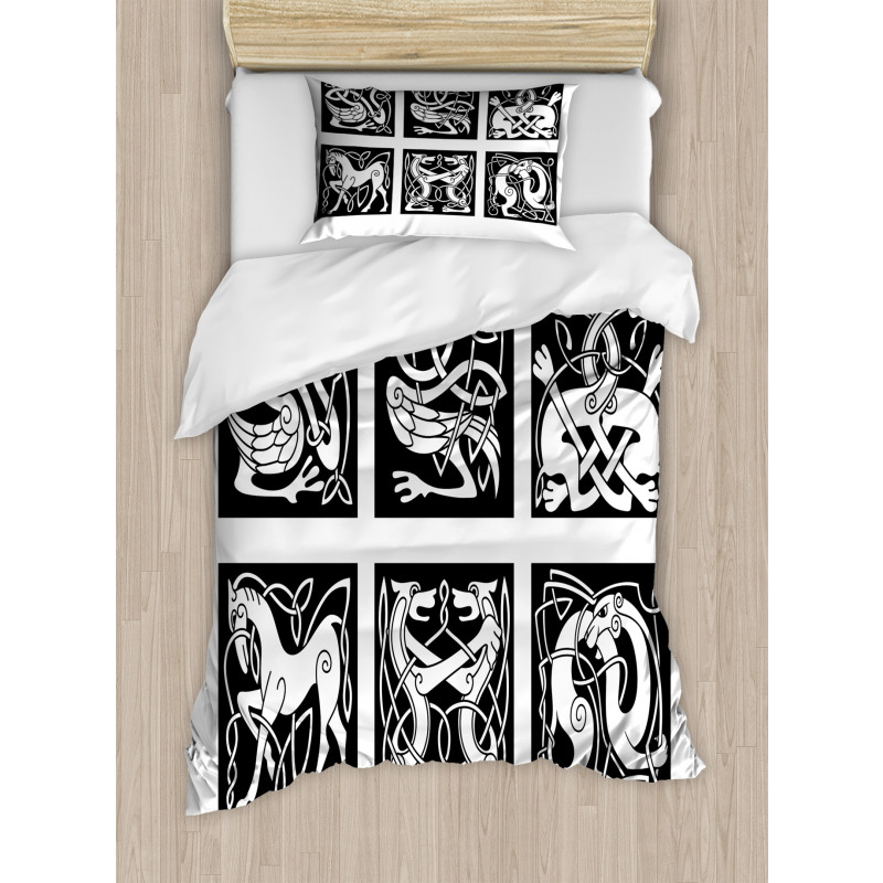 Tribal Abstract Animals Duvet Cover Set
