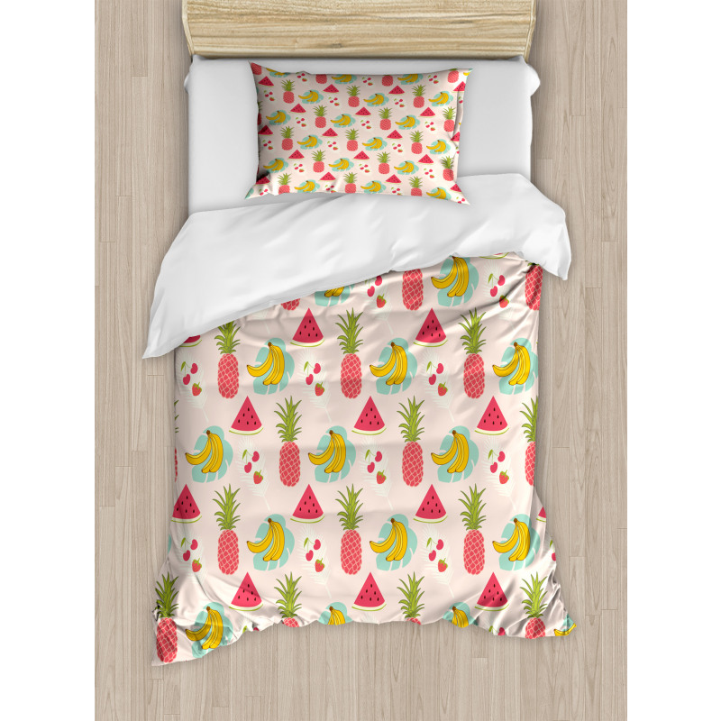 Colorful Summer Fruits Duvet Cover Set